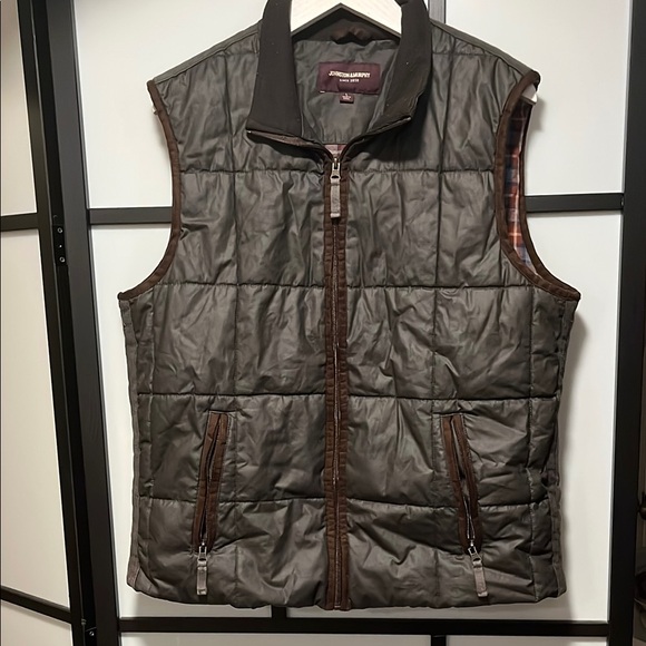 Johnston and Murphy Men's Brown Quilted Vest Mens Size Large - Picture 1 of 11